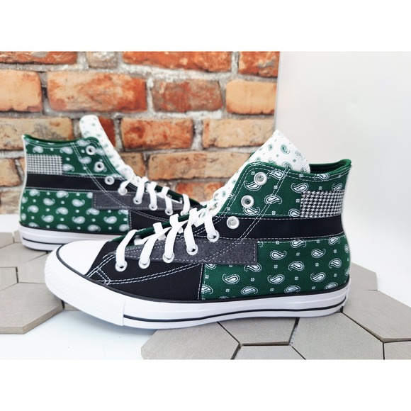 Men Sz 11.5 Converse Chuck Taylor All-Star 70s Hi Offspring‎ Blk Paisley Bandana main image 12
